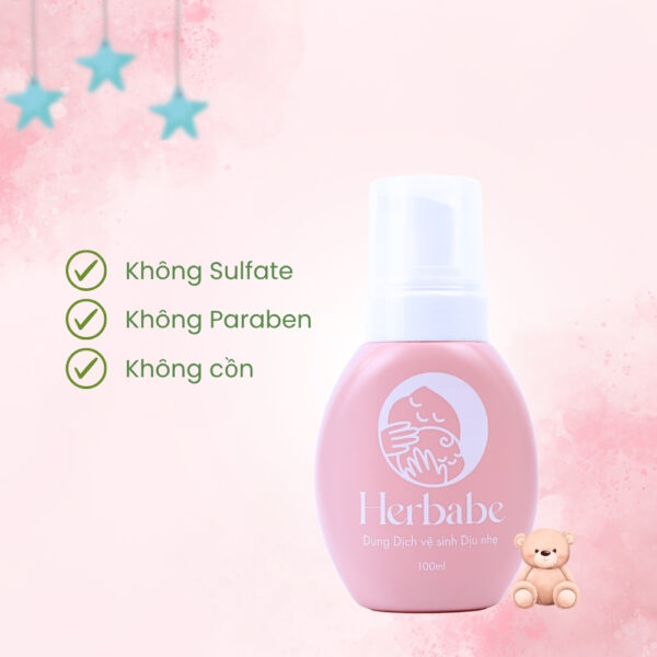 Dung Dich Ve Sinh Cho Be Herbabe 2